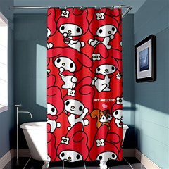 Rabbit Background Cartoon Shower Curtain 36  X 72  (stall)  by Sudhe