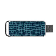 Abstract Illustration Background Rectangles Pattern Portable Usb Flash (two Sides) by Amaryn4rt