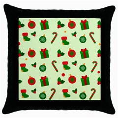 Illustration Festive Background Holiday Background Throw Pillow Case (black) by Amaryn4rt