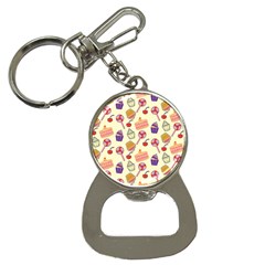 Food Illustration Cupcake Pattern Lollipop Bottle Opener Key Chain by Amaryn4rt