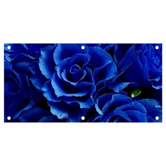 Blue Roses Flowers Plant Romance Banner And Sign 4  X 2  by Wegoenart