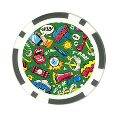 Cartoon Pattern Poker Chip Card Guard by designsbymallika