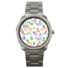 Dinosaurs Are Our Friends  Sport Metal Watch by ConteMonfrey