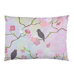 Bird Blossom Seamless Pattern Pillow Case (two Sides) by Ravend