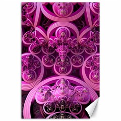 Fractal-math-geometry-visualization Pink Canvas 24  X 36  by Pakrebo