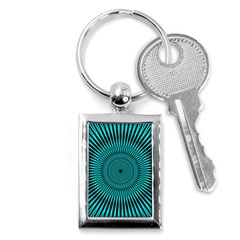 Illusion Geometric Background Key Chain (rectangle) by Ravend