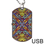 Mosaic Pattern Background Dog Tag USB Flash (Two Sides) Back