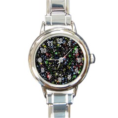 Universe Star Planet Galaxy Round Italian Charm Watch by Ravend