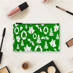 Green Card Christmas December4 Cosmetic Bag (small) by artworkshop