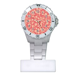 Pink Floral Wall Plastic Nurses Watch by ConteMonfrey