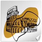 Colosseo Draw Silhouette Canvas 16  x 16  15.2 x15.41  Canvas - 1