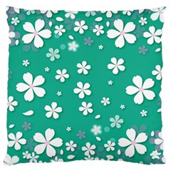 Illustration Background Daisy Flower Floral Large Flano Cushion Case (two Sides) by danenraven