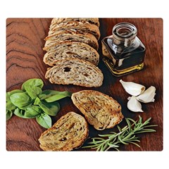 Oil, Basil, Garlic, Bread And Rosemary - Italian Food Double Sided Flano Blanket (small)  by ConteMonfrey