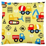 Seamless pattern vector industrial vehicle cartoon Standard Flano Cushion Case (Two Sides) Front