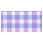 Cotton candy plaids - Blue, pink, white Banner and Sign 4  x 2  Front