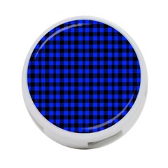 Black And Bic Blue Plaids 4-port Usb Hub (one Side) by ConteMonfrey