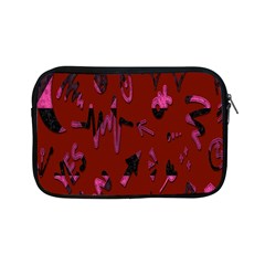 Doodles Maroon Apple Ipad Mini Zipper Cases by nateshop