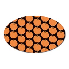 Black And Orange Pumpkin Oval Magnet by ConteMonfrey