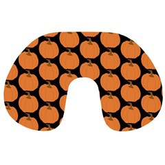 Black And Orange Pumpkin Travel Neck Pillow by ConteMonfrey