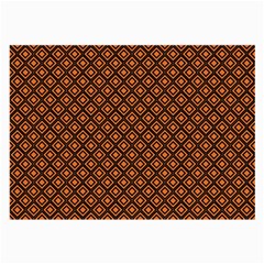 Halloween Palette Plaids Orange, Black Geometric  Large Glasses Cloth by ConteMonfrey