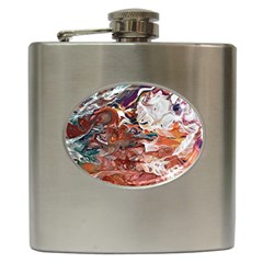 Summer Arabesque Hip Flask (6 Oz) by kaleidomarblingart