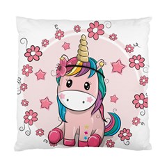 Cartoon Unicorn Fantasy Standard Cushion Case (two Sides) by Jancukart