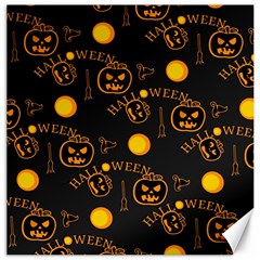 Halloween Background Pattern Canvas 16  X 16  by Ravend