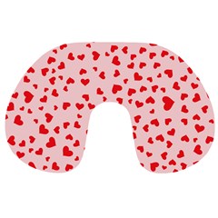 Hearts Valentine Heart Pattern Travel Neck Pillow by Ravend