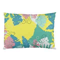 Plants Leaves Border Frame Pillow Case by Ravend