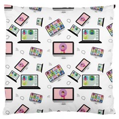 Computer Technology Communication Standard Flano Cushion Case (one Side) by Wegoenart