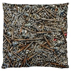 Screws Scrap Metal Rusted Screw Art Standard Flano Cushion Case (one Side) by Wegoenart