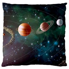 Planet Galaxy Fantasy Large Flano Cushion Case (two Sides) by danenraven