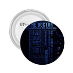 The Doctor Tardis 2.25  Buttons Front