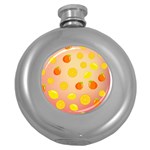 Fruits-gradient,orange Round Hip Flask (5 oz) Front