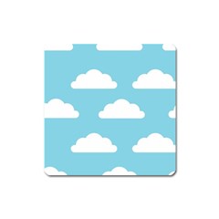 Clouds Blue Pattern Square Magnet by ConteMonfrey