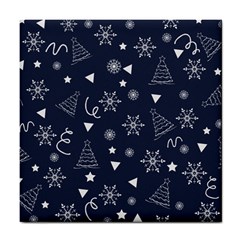 Tree Christmas Xmas Snow Tile Coaster by Ravend