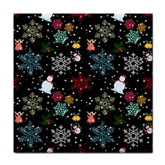 Christmas Thanksgiving Pattern Tile Coaster by Ravend