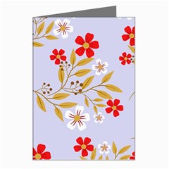 Nature Illustration Pattern Flower Floral Greeting Cards (pkg Of 8) by Ravend