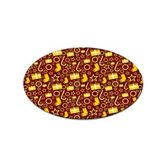 Pattern Paper Fabric Wrapping Sticker Oval (100 Pack) by Ravend