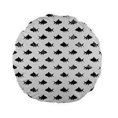 Cute Small Sharks  Standard 15  Premium Flano Round Cushions by ConteMonfrey