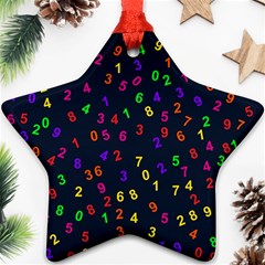 Number Digit Learning Education Ornament (star) by Wegoenart