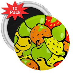 Fruit Food Wallpaper 3  Magnets (10 Pack)  by Dutashop