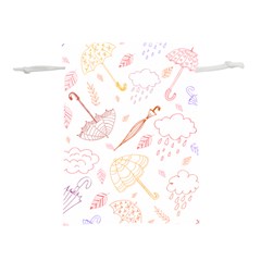 Weather Umbrella Rain Cloud Seamless Doodle Pattern Lightweight Drawstring Pouch (m) by danenraven