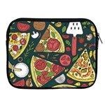 Vector Seamless Pizza Slice Pattern Hand Drawn Pizza Illustration Great Pizzeria Menu Background Apple iPad 2/3/4 Zipper Cases Front