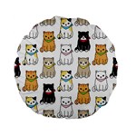 Cat-kitten-seamless-pattern Standard 15  Premium Flano Round Cushions Front