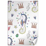 Seamless-pattern-cute-unicorn-cartoon-hand-drawn Canvas 20  x 30  19.62 x28.9  Canvas - 1