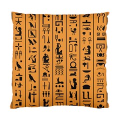 Egyptian-hieroglyphs-ancient-egypt-letters-papyrus-background-vector-old-egyptian-hieroglyph-writing Standard Cushion Case (one Side) by Jancukart