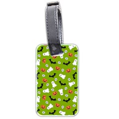 Pattern Seamless Halloween Fall Luggage Tag (two Sides) by Wegoenart