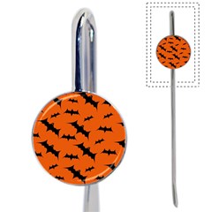 Halloween Card With Bats Flying Pattern Book Mark by Wegoenart