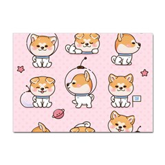 Set Kawaii Smile Japanese Dog Cartoon Sticker A4 (10 Pack) by Wegoenart